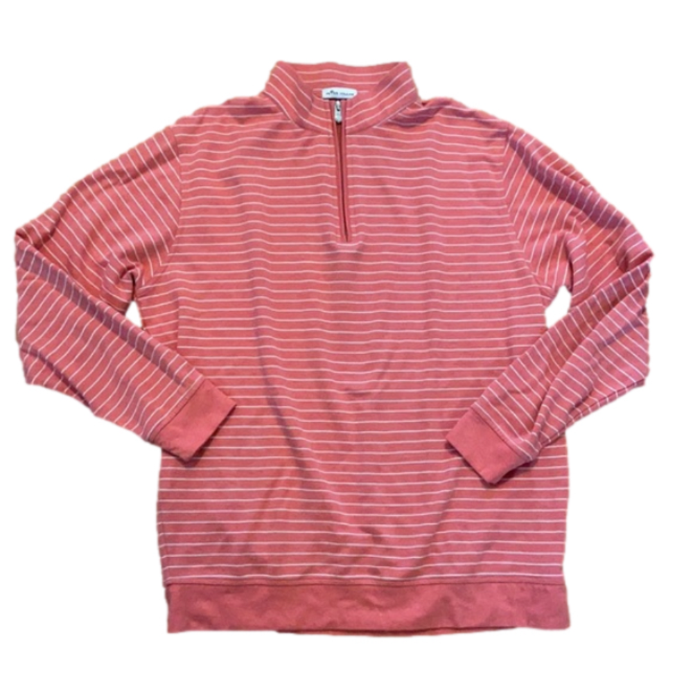 Peter Millar Men’s 1/4 Zip Long Sleeve Pullover Pink Coral